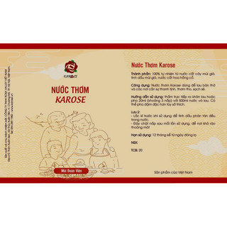 Nước thơm Mùi già Karose ( sale nhanh vì hàng cận date)
