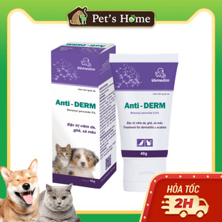 Kem bôi Anti Derm đặc trị viêm da, ghẻ, xà mâu cho chó, mèo 50g