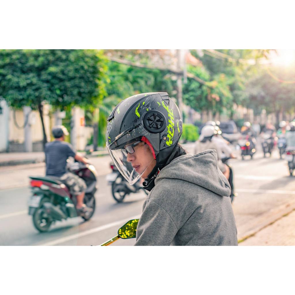 Mũ bảo hiểm 3/4 YOHE 851 nhỏ gọn nhẹ đạt chuẩn châu Âu ECER22.05 chính hãng - Helmets 4U