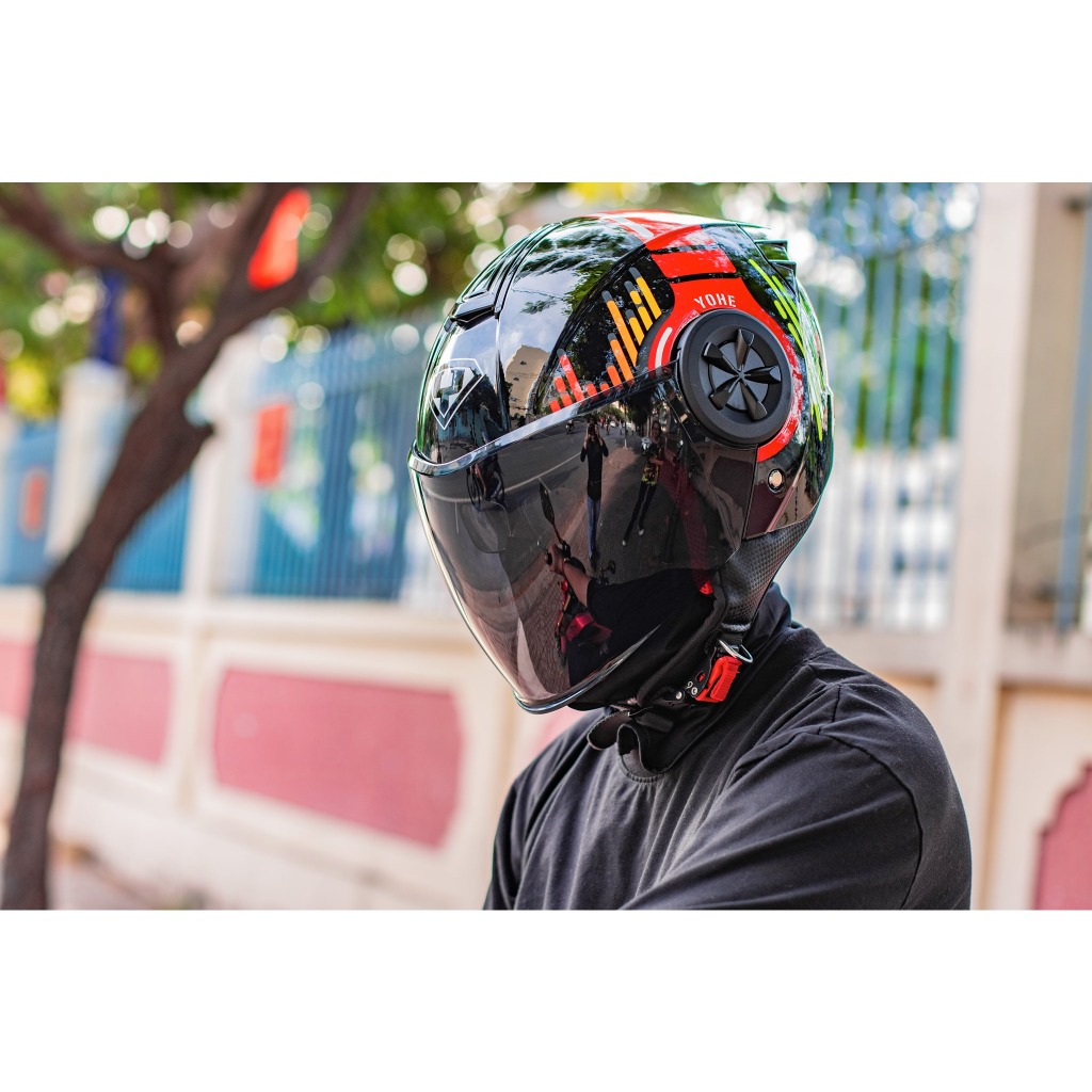 Mũ bảo hiểm 3/4 YOHE 851 nhỏ gọn nhẹ đạt chuẩn châu Âu ECER22.05 chính hãng - Helmets 4U
