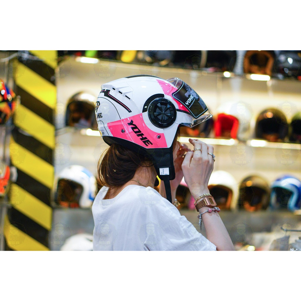 Mũ bảo hiểm 3/4 YOHE 851 nhỏ gọn nhẹ đạt chuẩn châu Âu ECER22.05 chính hãng - Helmets 4U