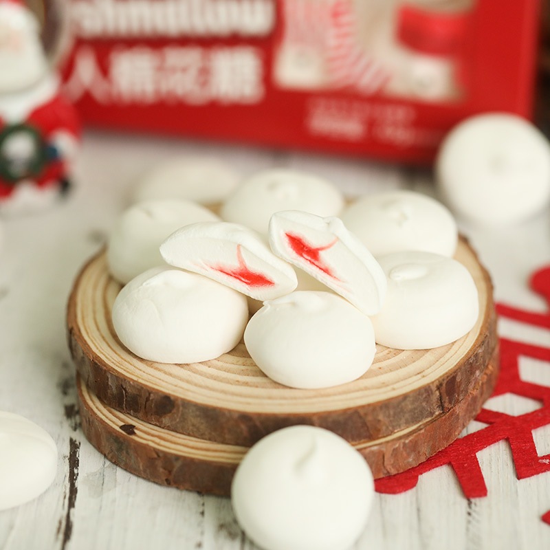 Kẹo Dẻo Hình Người Tuyết, Kẹo Noel Bông Đường Marshmallow, Kẹo Noel, Kẹo Dẻo Giáng SInh Trang Trí Noel, Ăn Vặt Nội Địa