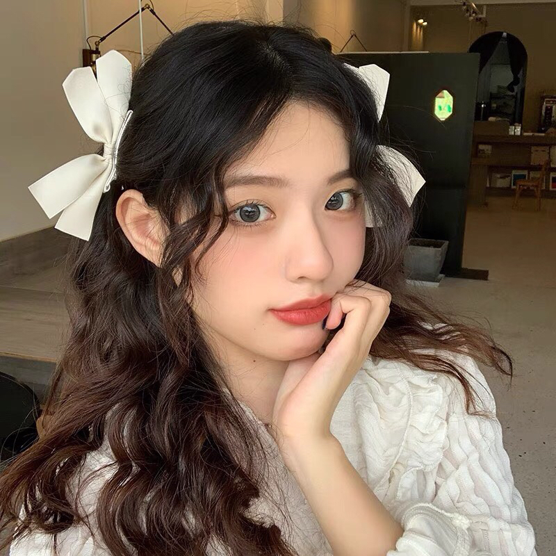 Đôi nơ kẹp tóc hai bên phong cách công chúa ngọt ngào NT634