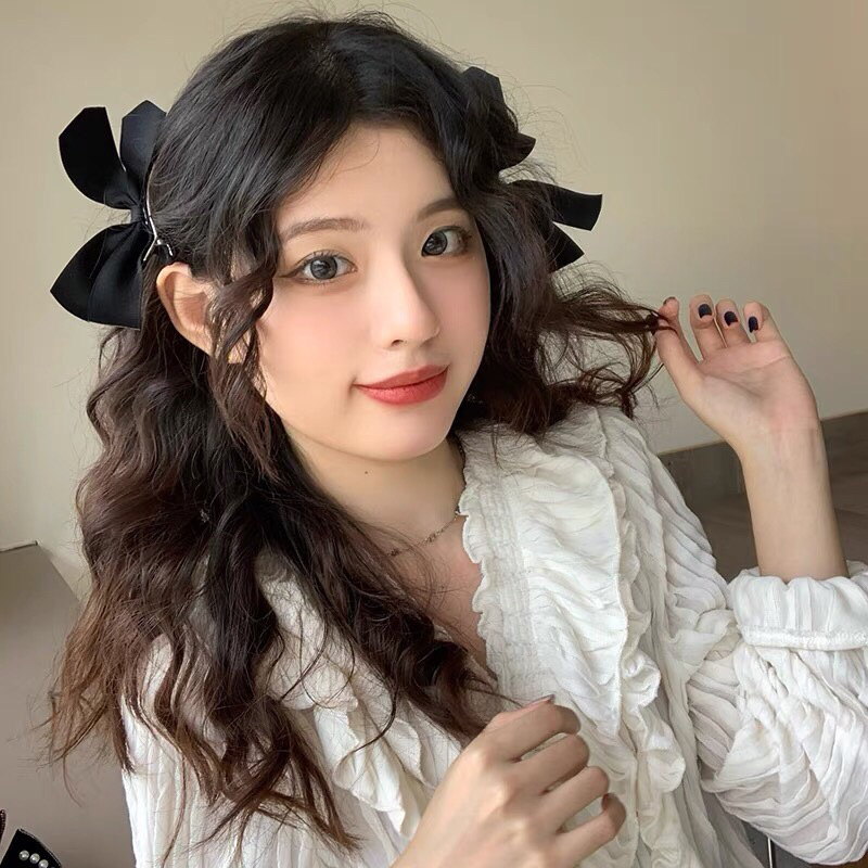 Đôi nơ kẹp tóc hai bên phong cách công chúa ngọt ngào NT634