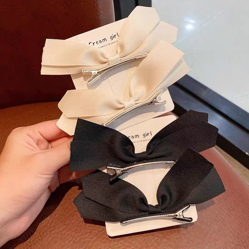 Đôi nơ kẹp tóc hai bên phong cách công chúa ngọt ngào NT634