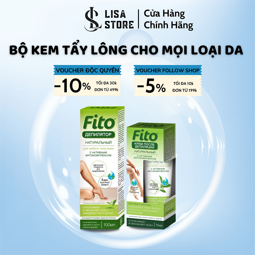 Kem tẩy lông & Dưỡng triệt lông Fito Xanh Lá & Tím Tidepilator tự nhiên dành cho mọi loại da & nhạy cảm - Lisa Store