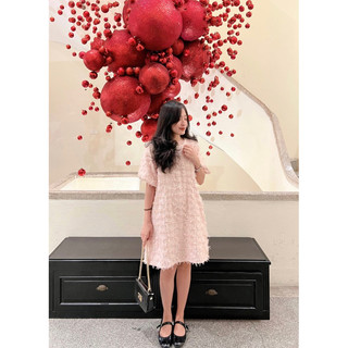 Đầm dạ lông vũ thiết kế Ma Vie Candy dress