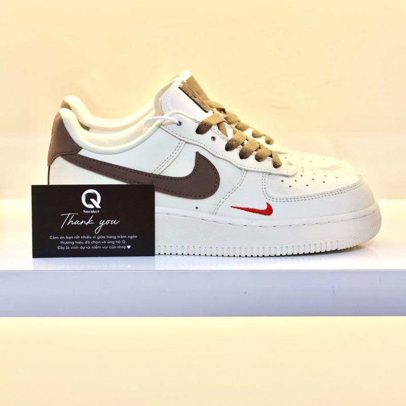 Giày Thể Thao AF1 Kẻ nâu New Sneaker , Giày Hot trend , Freeship toàn quốc , Full Box Ảnh Thật
