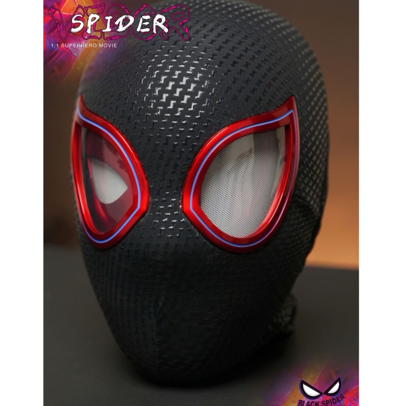 (Hàng có sẵn) Mặt nạ Spider Man Miles nháy mắt cao cấp