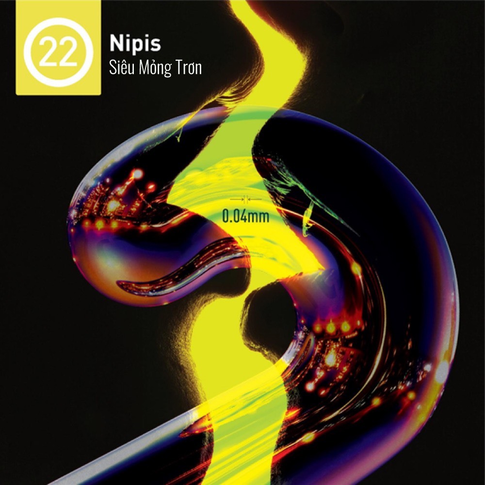 Bao cao su siêu mỏng CARE 22 Nipis mỏng trơn truyền nhiệt tốt, tăng cường gel bôi trơn