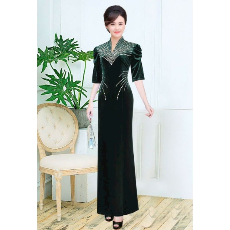 ĐẦM DẠ HỘI NHUNG CAO CẤP H210