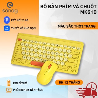 Bộ Bàn Phím Và Chuột Không Dây Sanag Bow - Hàng chính hãng