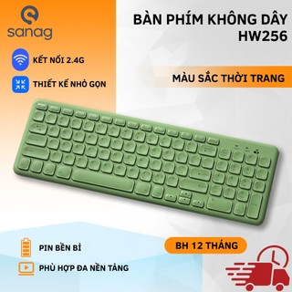 Bàn phím không dây Sanag Bow HW256c nhiều màu siêu xinh kết nối chuẩn 2.4ghz tương thích máy tính, laptop