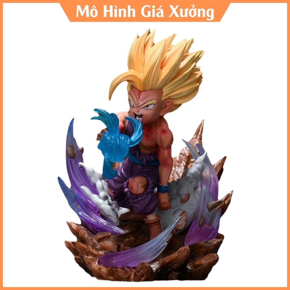 Mô hình DragonBall Gohan chibi chiến đấu - Cao 12cm - nặng 290gram - Dragon Ball - Có Hộp màu