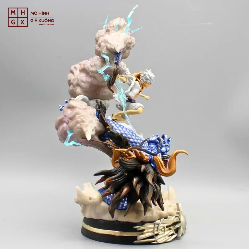 Mô Hình OnePiece Luffy Gear 5 đại chiến rồng Kaido - Cao 23cm - rộng 18cm - nặng 1kg2 - Figure OnePiece - Có Hộp