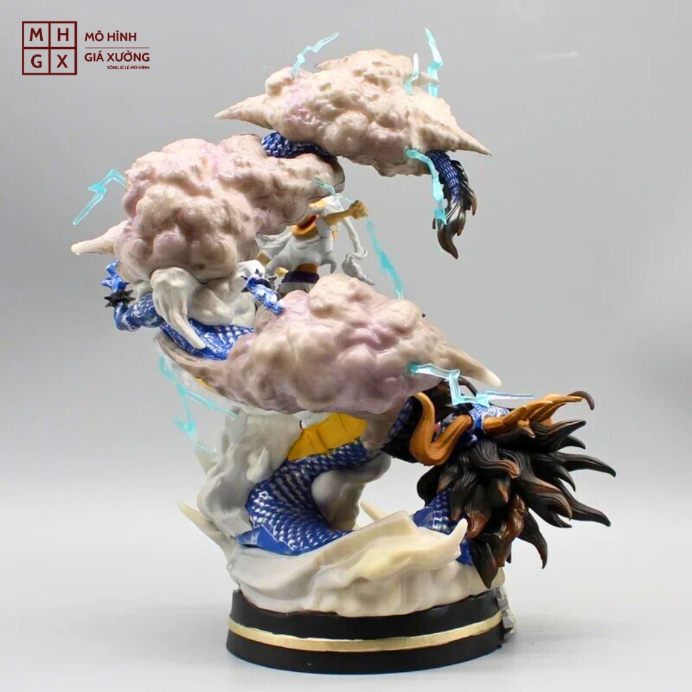 Mô Hình OnePiece Luffy Gear 5 đại chiến rồng Kaido - Cao 23cm - rộng 18cm - nặng 1kg2 - Figure OnePiece - Có Hộp