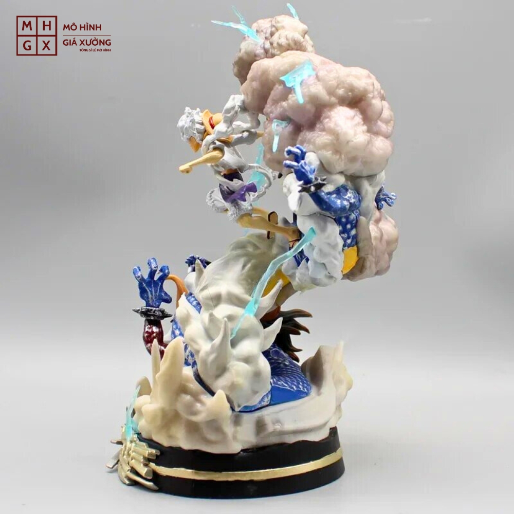 Mô Hình OnePiece Luffy Gear 5 đại chiến rồng Kaido - Cao 23cm - rộng 18cm - nặng 1kg2 - Figure OnePiece - Có Hộp