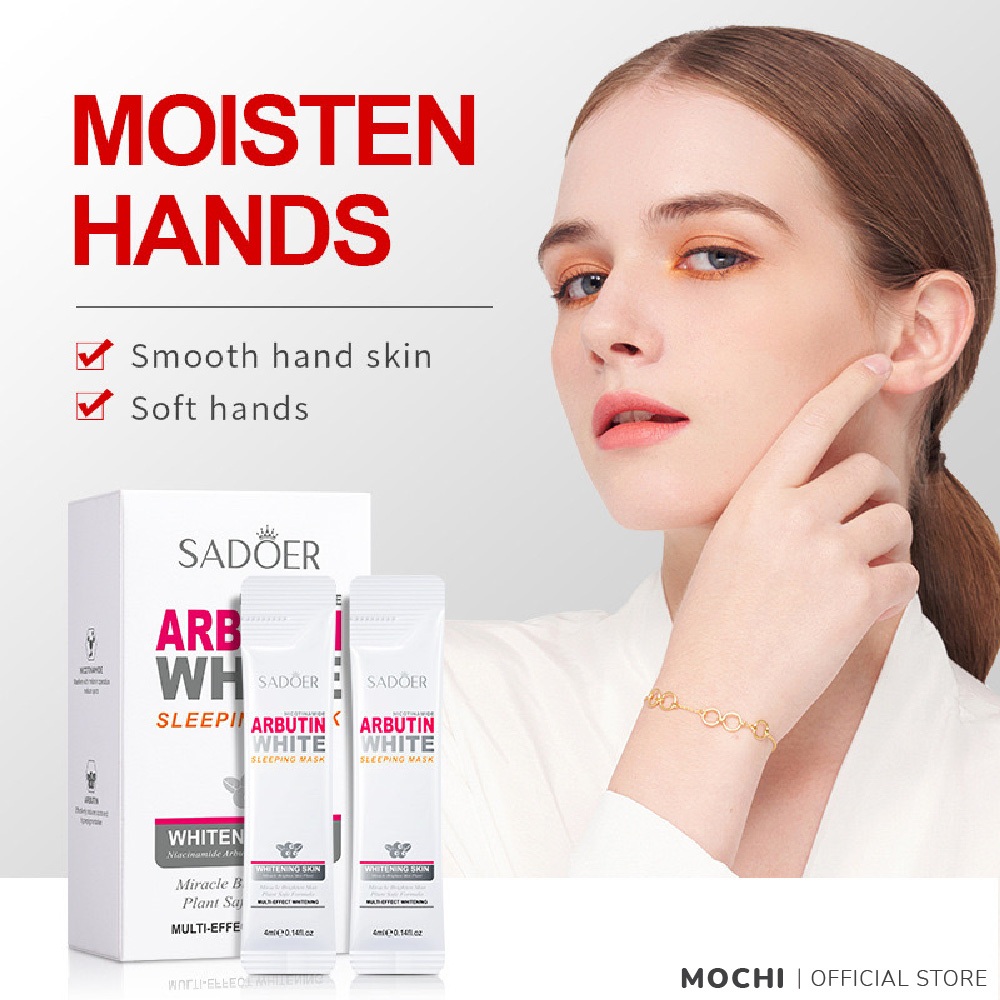 Mặt Nạ Ngủ Trắng Da Niacinamide Arbutin Hộp 20 Gói Giảm Thâm Nám Thâm Mụn Dưỡng Ẩm Trẻ Hóa Da Mask Đắp Mặt MOCHI SHOP