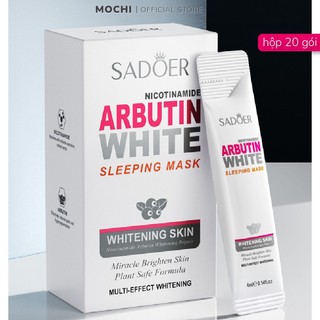Mặt Nạ Ngủ Trắng Da Niacinamide Arbutin Hộp 20 Gói Giảm Thâm Nám Thâm Mụn Dưỡng Ẩm Trẻ Hóa Da Mask Đắp Mặt MOCHI SHOP