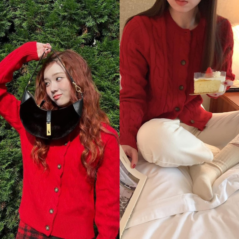 Áo cardigan Ralph Lauren giống Jisoo Blackpink,Winter aespa