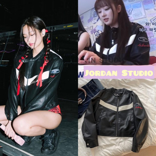 Áo khoác da biker jacket giống Jennie BLACKPINK,Giselle aespa mặc biểu diễn
