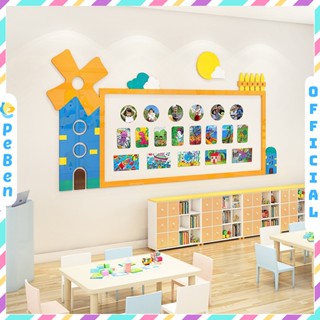  Tranh mica EPeBen dán tường nổi 3d hình Khung Trưng Bày Tác Phẩm Của Bé Bảng thông báo decor trang trí Mầm Non Mẫu Giáo 
