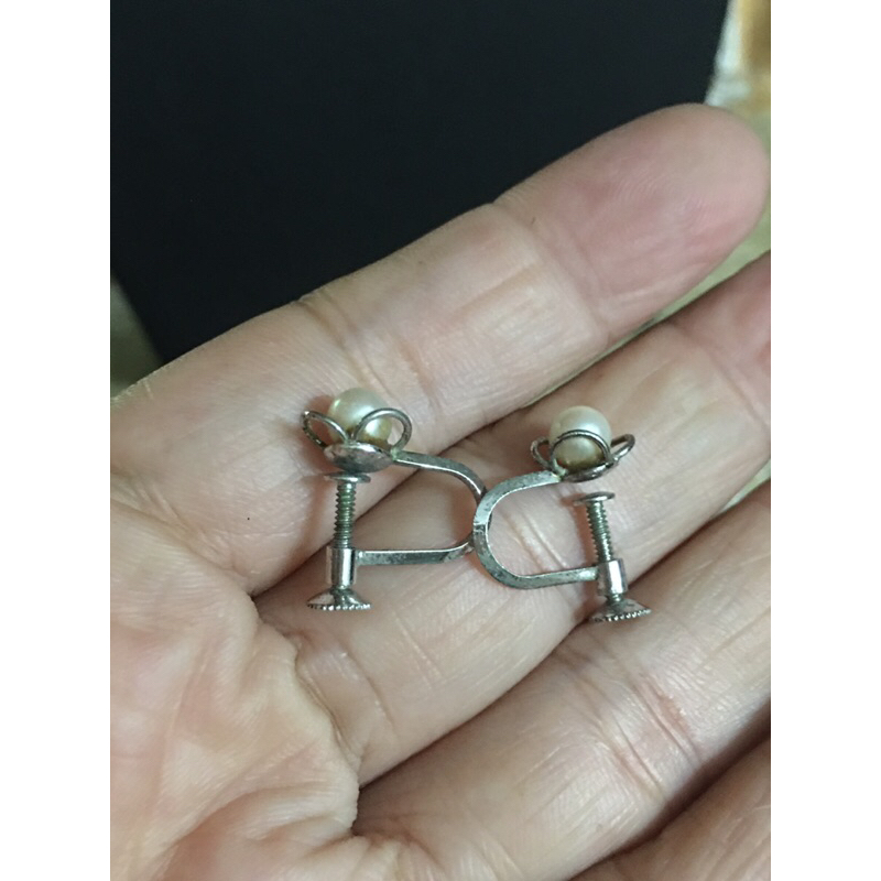 Hoa tai tra thật khung silver si tuyển Nhật