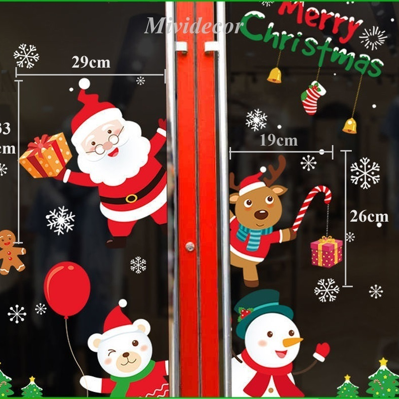 DECAL NOEL DÁN CỬA, TRANG TRÍ NOEL