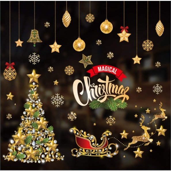DECAL NOEL DÁN CỬA, TRANG TRÍ NOEL