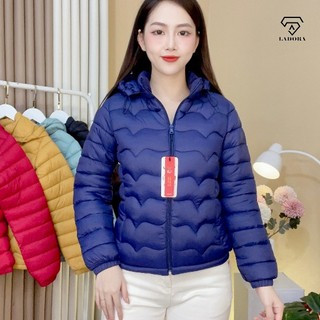 [BIG SALE 2] Áo Phao Nữ Siêu Nhẹ, Áo Khoác Có Mũ Chống Nước Cản Gió Trần Bông Vi Tính