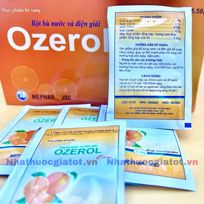 NGUYÊN HỘP ORESOL HƯƠNG CAM 40 GÓI - Bổ Sung Nước Và Chất Điện Giải