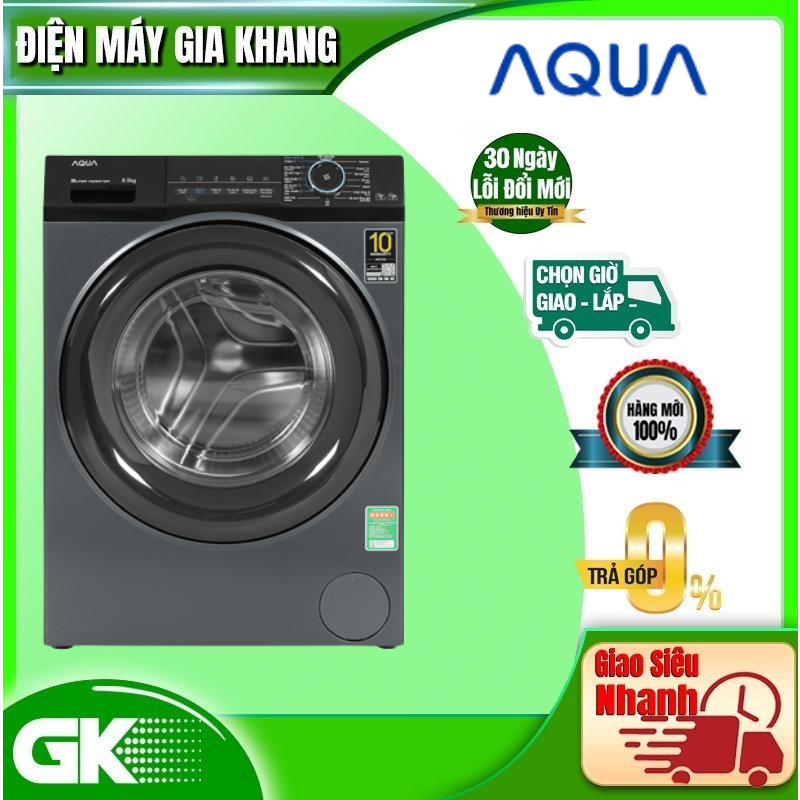 AQD-A852J(BK) - Máy Giặt Aqua Inverter 8.5 kg AQD-A852J(BK) - Công nghệ cân bằng AI DBT,Vòng đệm cửa kháng khuẩn ABT
