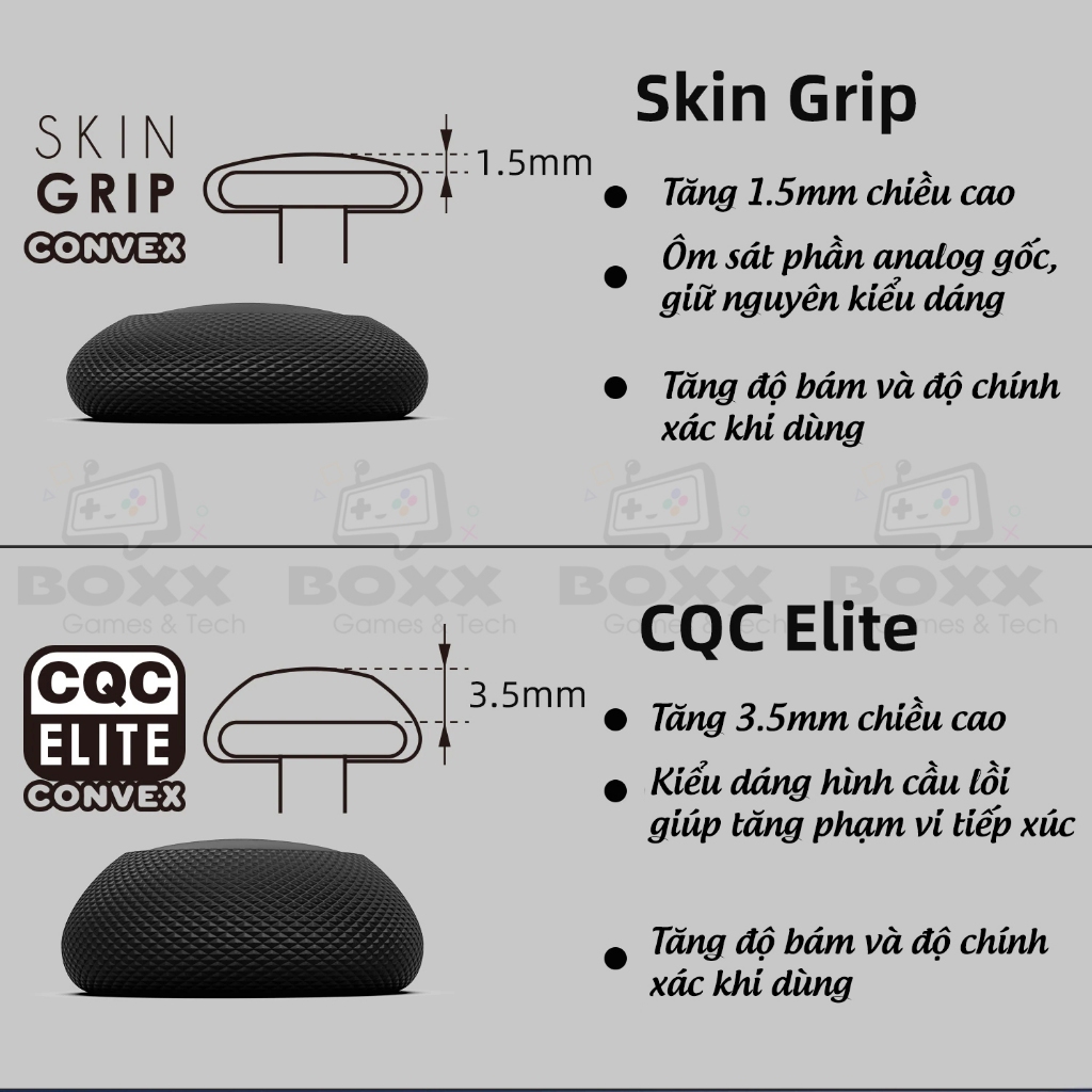 Núm bọc Analog cho Steam Deck, Rog Ally bộ 4 nút chính hãng Skull & Co Convex