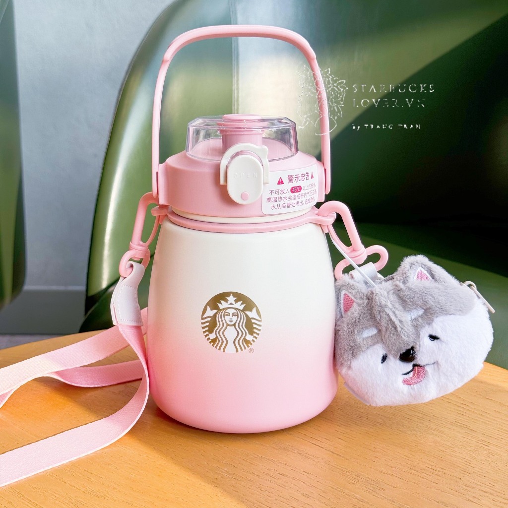 |CHÍNH HÃNG| BÌNH STARBUCKS GIỮ NHIỆT HUSKY PINK GRADIENT 1000ML