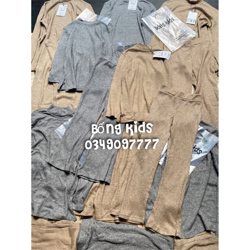 Bộ Len Bé Gái Ống Vẩy ZR