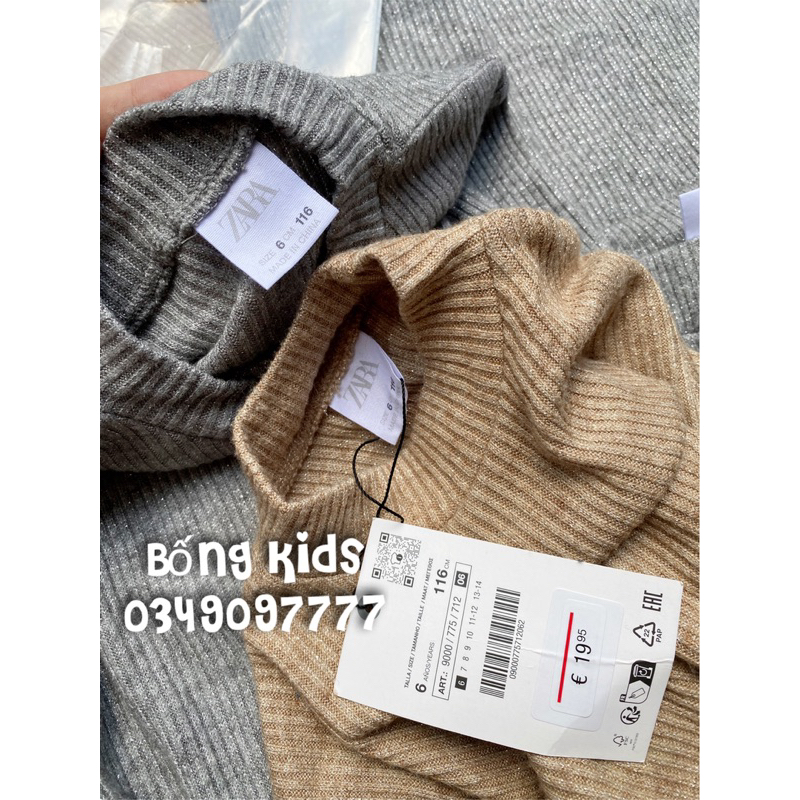 Bộ Len Bé Gái Ống Vẩy ZR