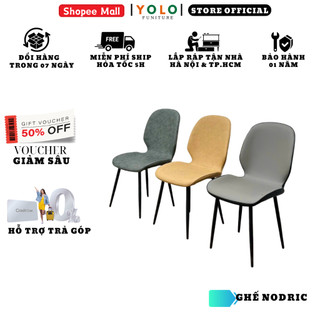 Ghế Ăn Bọc Da Pu T90 Nodric, Chân Sắt Sơn Tĩnh Điện. Nhập Khẩu Cao Cấp Hiện Đại, Phù Hợp Căn Hộ Chung Cư Gia Đình