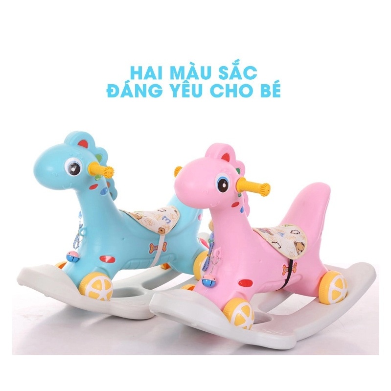 NGỰA BẬP BÊNH 2IN1 CHO CÁC BÉ KIÊM XE CHÒI CHÂN CHO BÉ VUI CHƠI TẠI NHÀ CỰC XINH I