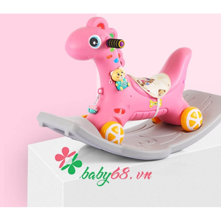 NGỰA BẬP BÊNH 2IN1 CHO CÁC BÉ KIÊM XE CHÒI CHÂN CHO BÉ VUI CHƠI TẠI NHÀ CỰC XINH I