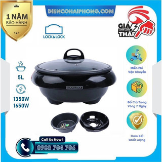 Nồi lẩu điện đa năng lock&lock ejp331blk dung tích 5 lít