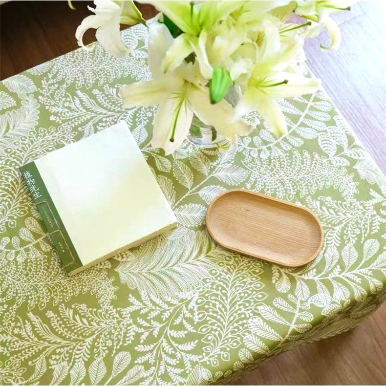 Khăn trải bàn vải flannel chống thấm nước phong cách nhẹ nhàng vintage