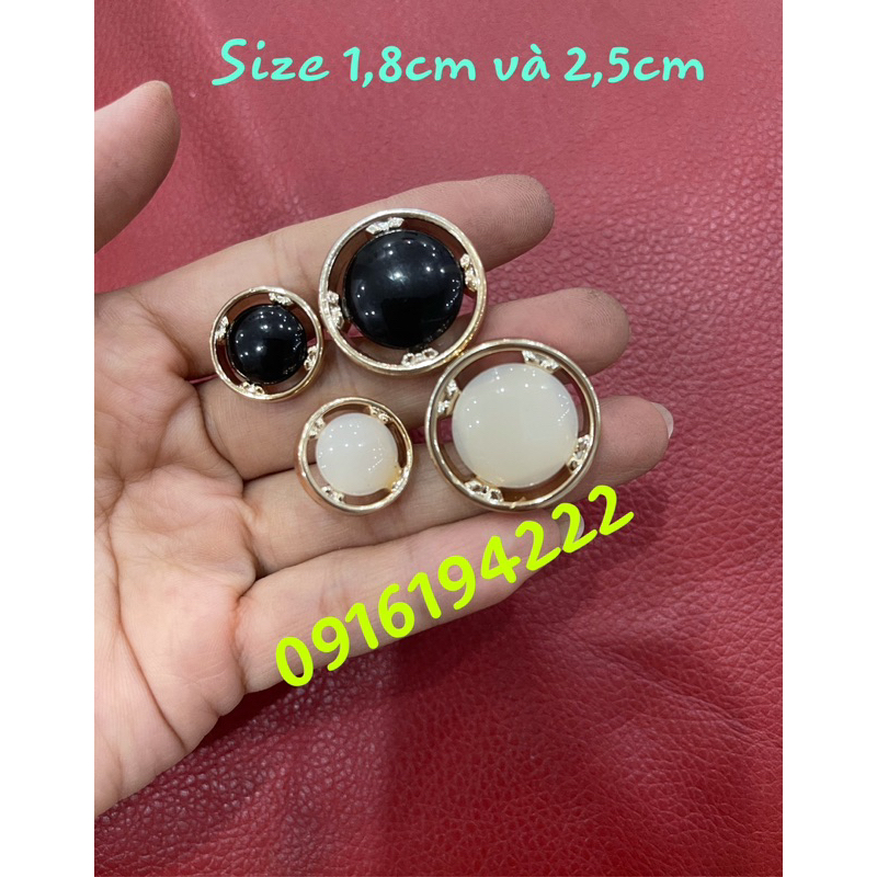 10 Cúc vest nữ, nút áo vest nữ, nút áo comple size 1,8cm và 2,5cm