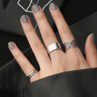Mix&Match Set Nhẫn Signature Grey