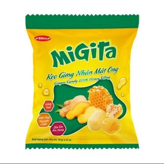 Kẹo gừng nhân mật ong Migita 70g