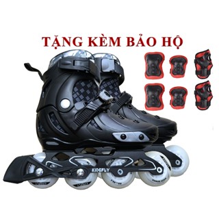  Giày patin cao cấp Kingfly w-198 giày trượt patin trẻ em người lớn bánh sáng tặng kèm bảo hộ bảo vệ chân tay 