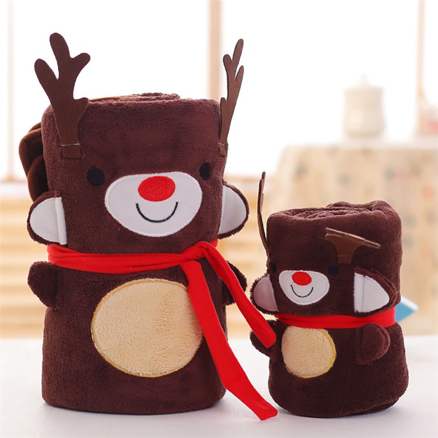 Chăn Văn Phòng Gấu Bông Quà Sinh Nhật Cho Nữ Chăn Mền Quà Tặng Sinh Nhật Noel Chăn Văn Phòng Gấp Gọn UMENA