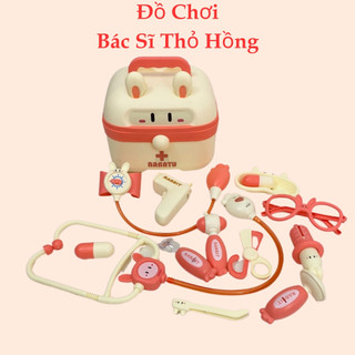 Đồ chơi bác sĩ đồ chơi nha sĩ màu hồng cao cấp cho bé nhập vai phát triển kỹ năng bản thân