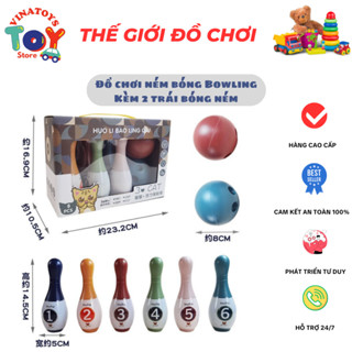 Đồ Chơi Bowling Cho Bé VINATOYS, Đồ Chơi Vận Động Sức Khỏe Cho Bé (Gồm 2 Trái Bóng Ném)
