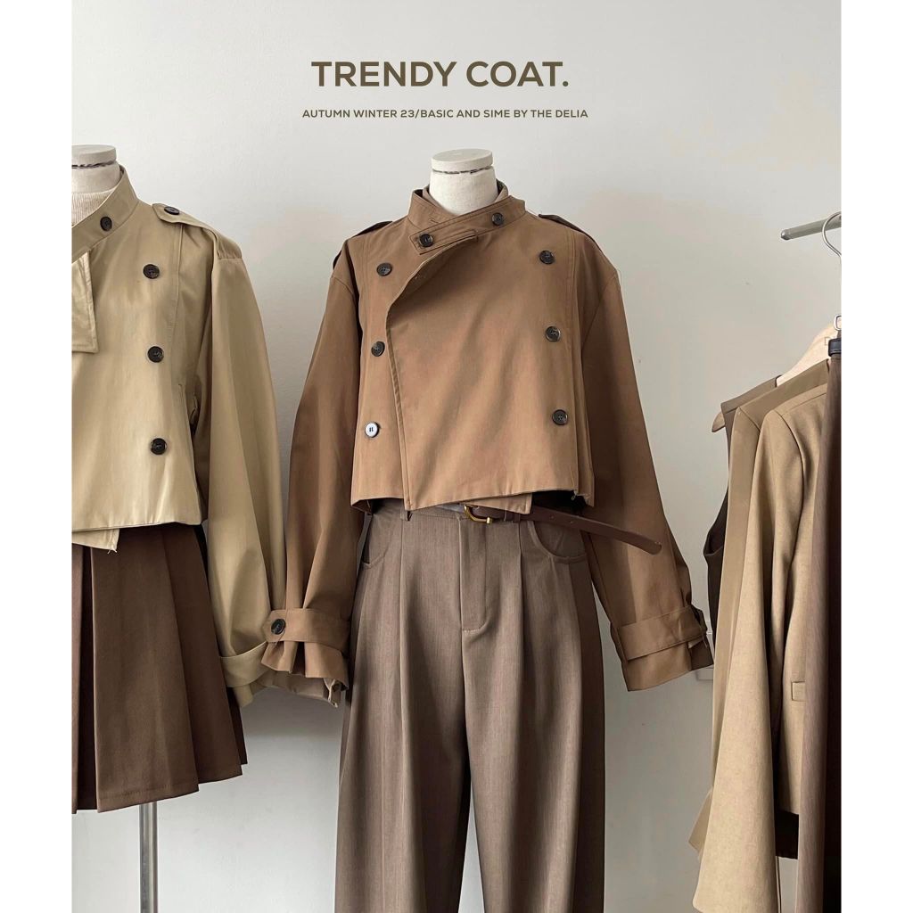 8097 ÁO MANGTO DÀI TAY DÁNG NGẮN NHIỀU CÚC