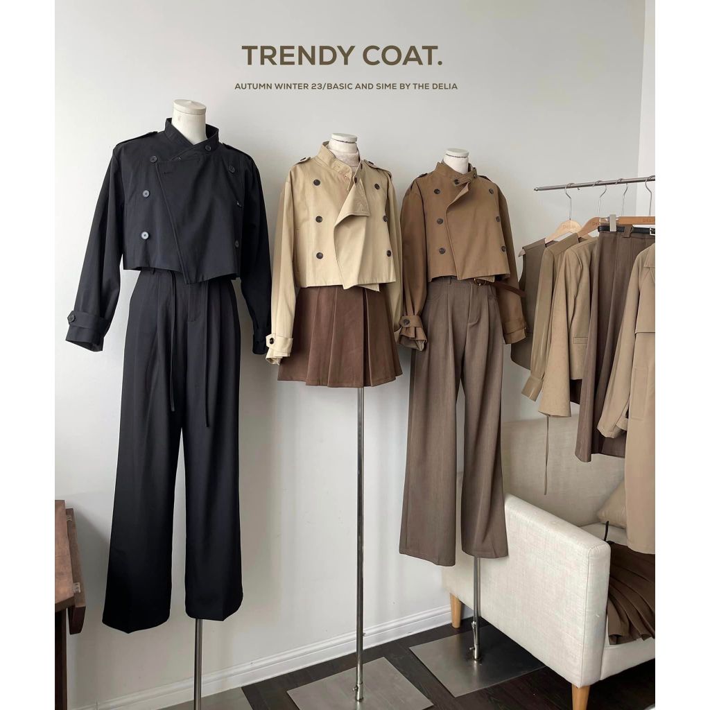 8097 ÁO MANGTO DÀI TAY DÁNG NGẮN NHIỀU CÚC